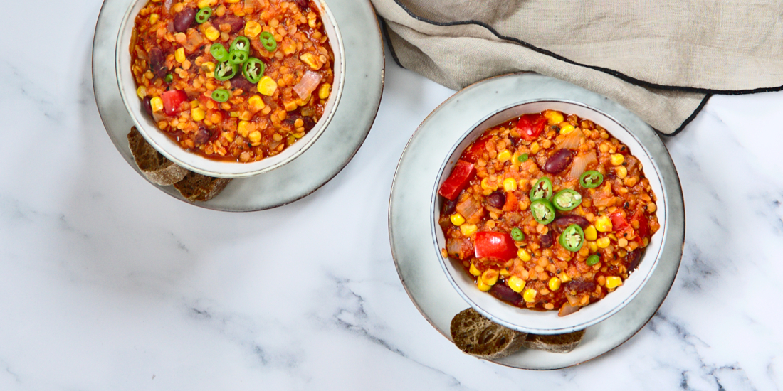 Chili sin carne | veganes Chili mit roten Linsen ~ Jana&amp;#39;s Journal